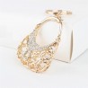 Crystal handbag with D letter - keychainKeyrings