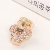 Gold crystal perfume bottle - keychainKeyrings
