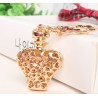 Gold crystal perfume bottle - keychainKeyrings