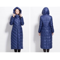 Winter waterproof long coat - down jacket with hood - plus sizeJackets