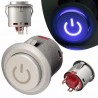 12V 22mm LED momentary push button switch - waterproof - car engine start - metalSwitches