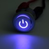 12V 22mm LED momentary push button switch - waterproof - car engine start - metalSwitches