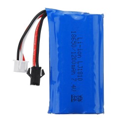 HS 18650 7.4V 1200mAh 25C 2S - li-ion battery - anti-reverse plug for 18301/18302 18311/18312 Rc CarR/C car