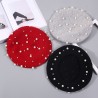 Elegant wool beret with pearls - hatHats & Caps