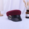 Fashion cap with leather visor & beltHats & Caps