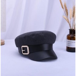 Fashion cap with leather visor & beltHats & Caps
