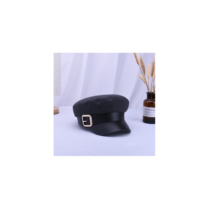 Fashion cap with leather visor & beltHats & Caps