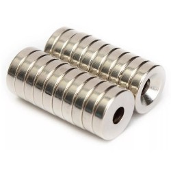 N50 Neodymium magnet - countersunk with 4 mm hole - 12 * 3 mm - 20 piecesN50