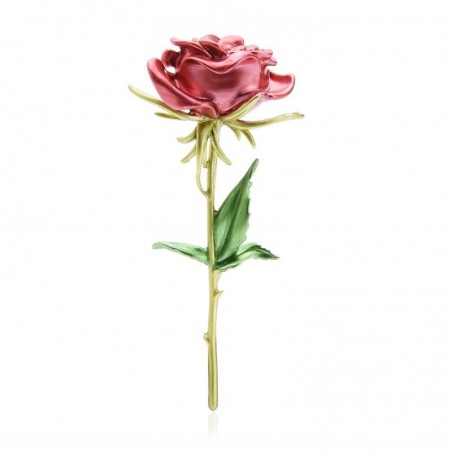 Elegant brooch with a red roseBrooches