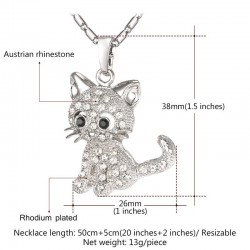 Crystal kitten - elegant necklaceNecklaces