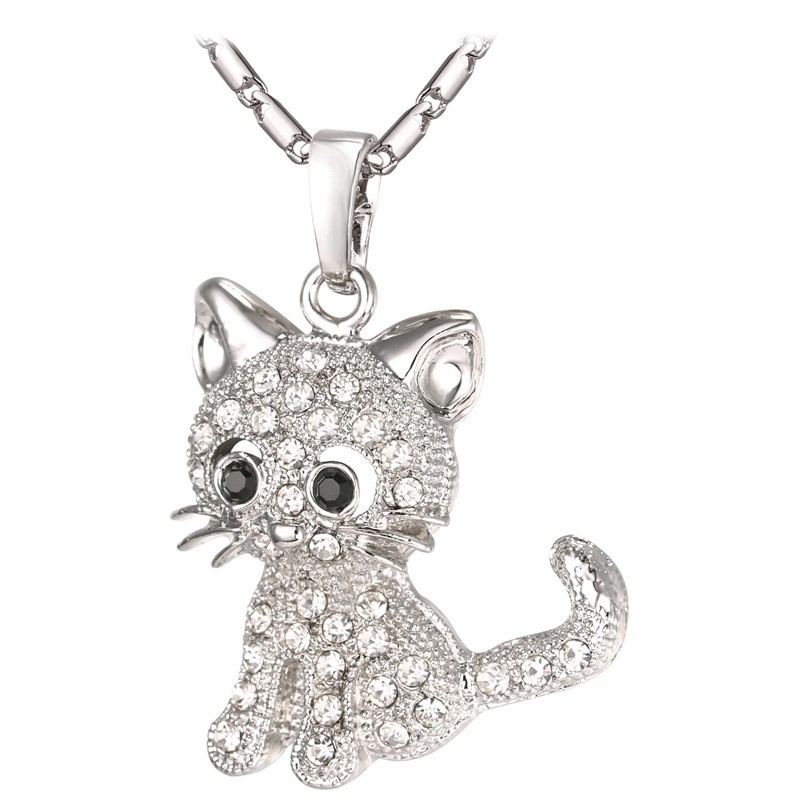 Crystal kitten - elegant necklaceNecklaces