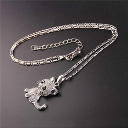Crystal kitten - elegant necklaceNecklaces
