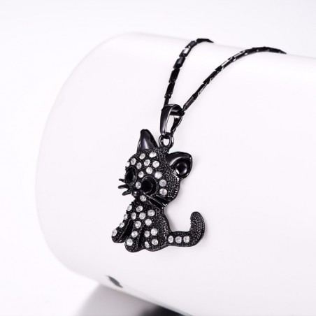 Crystal kitten - elegant necklaceNecklaces