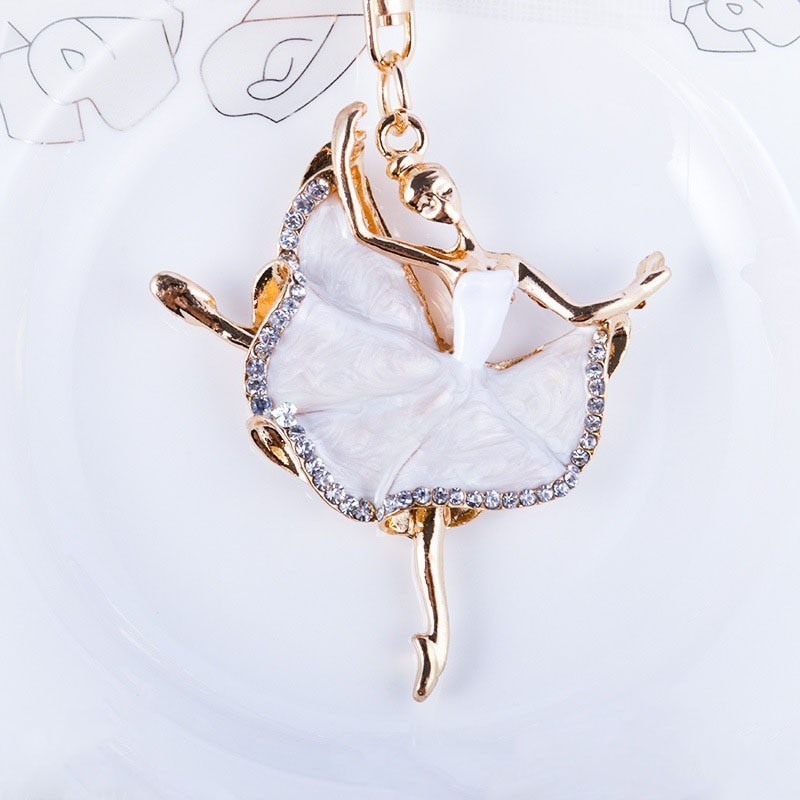 Dancing crystal ballerina - keyringKeyrings