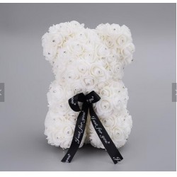 Rose bear - bear made of infinity roses with diamonds - 25 cm - 35 cmValentine's day