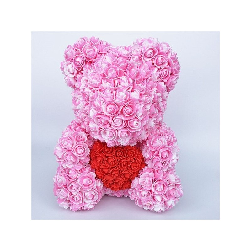 Rose bear - bear made from infinity roses with a heart - 25cm - 35cmValentine's day Rose bear - bear made from infinity roses with a heart - 25cm - 35cmValentine's day