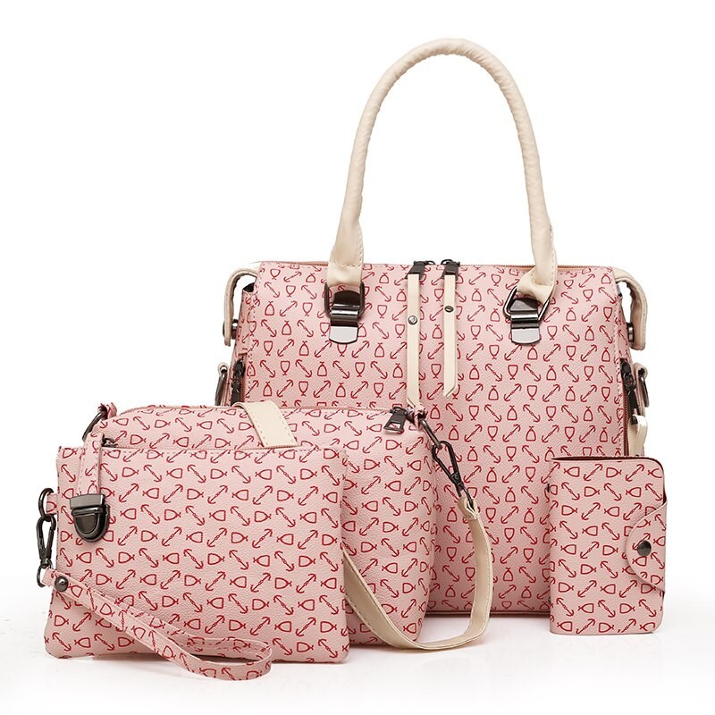 Fashionable leather bag - 4 pieces setSets