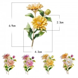 Crystal daisy - an elegant broochBrooches