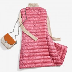 Fall - winter ultralight long down vestJackets
