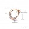 Rose gold & silver round earrings with crystalsEarrings