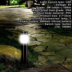 Stainless steel LED solar garden lamp - waterproof stickGarden