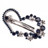 Crystal heart shaped flower - hairpinHair clips
