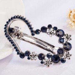 Crystal heart shaped flower - hairpinHair clips