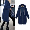 Casual oversized jacket - long hooded sweatshirt with zipper - plus sizeJackets