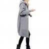 Casual oversized jacket - long hooded sweatshirt with zipper - plus sizeJackets
