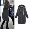 Casual oversized jacket - long hooded sweatshirt with zipper - plus sizeJackets