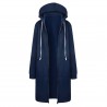 Casual oversized jacket - long hooded sweatshirt with zipper - plus sizeJackets