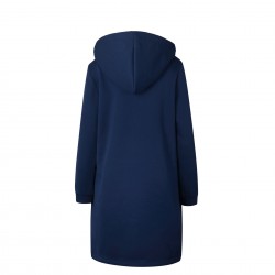 Casual oversized jacket - long hooded sweatshirt with zipper - plus sizeJackets