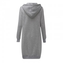 Casual oversized jacket - long hooded sweatshirt with zipper - plus sizeJackets