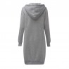 Casual oversized jacket - long hooded sweatshirt with zipper - plus sizeJackets