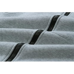 Casual oversized jacket - long hooded sweatshirt with zipper - plus sizeJackets