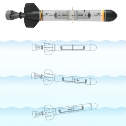 Electric RC submarine boat torpedo - assembly model kit - DIY toyBoats