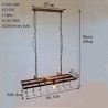 Vintage - hanging bottles holder - iron ceiling lamp - E27 LEDLights & lighting