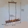 Vintage - hanging bottles holder - iron ceiling lamp - E27 LEDLights & lighting