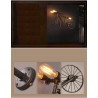 Bicycle & water pipe - vintage LED Edison light - wall lampWall lights