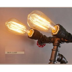 Bicycle & water pipe - vintage LED Edison light - wall lampWall lights