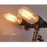 Bicycle & water pipe - vintage LED Edison light - wall lampWall lights