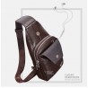 Fashionable crossbody leather bag with leaves patternBags
