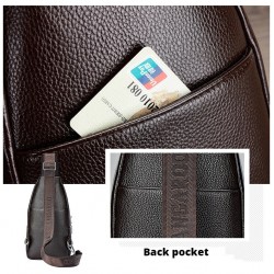 Fashionable crossbody leather bag with leaves patternBags