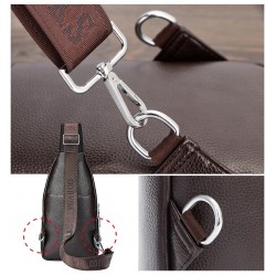 Fashionable crossbody leather bag with leaves patternBags