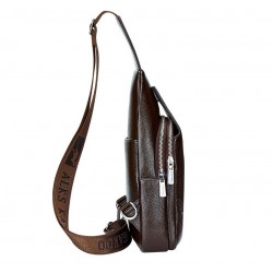 Fashionable crossbody leather bag with leaves patternBags