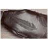Fashionable crossbody leather bag with leaves patternBags