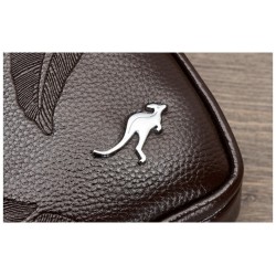Fashionable crossbody leather bag with leaves patternBags