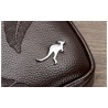 Fashionable crossbody leather bag with leaves patternBags