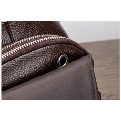 Fashionable crossbody leather bag with leaves patternBags