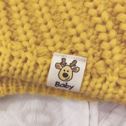 Winter hat with small reindeers horns & ears - knitted hat for kidsHats & caps